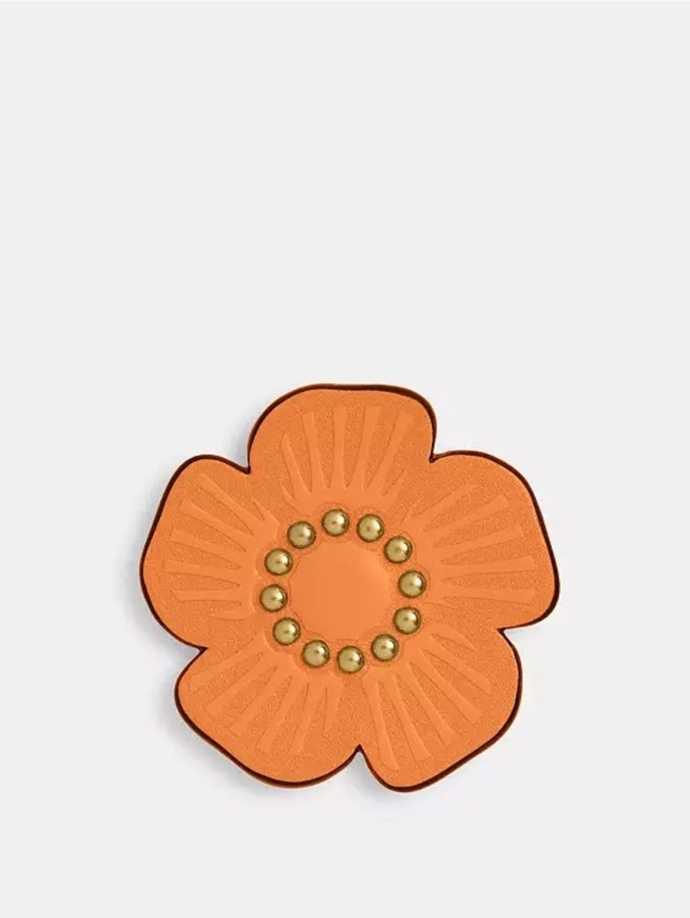 Coach Create Medium Studded Leather Tea Rose Flower Rivet